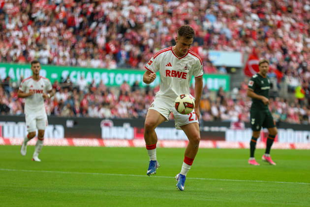 September 12, 2026, GER, Soccer, Men s, Bundesliga, 1. Bundesliga, 2026–2027 Season, 1. FC Köln vs. SV Werder Bremen, Thijs Dallinga (KOE) in action with the ball, individual play Copyright: xSvenxHanischx