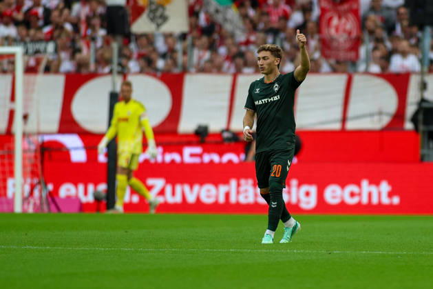 September 12, 2026, GER, Soccer, Men s, Bundesliga, 1. Bundesliga, 2026–2027 Season, 1. FC Köln vs. SV Werder Bremen; Chuki (SVW) gestures, gestures Copyright: xSvenxHanischx