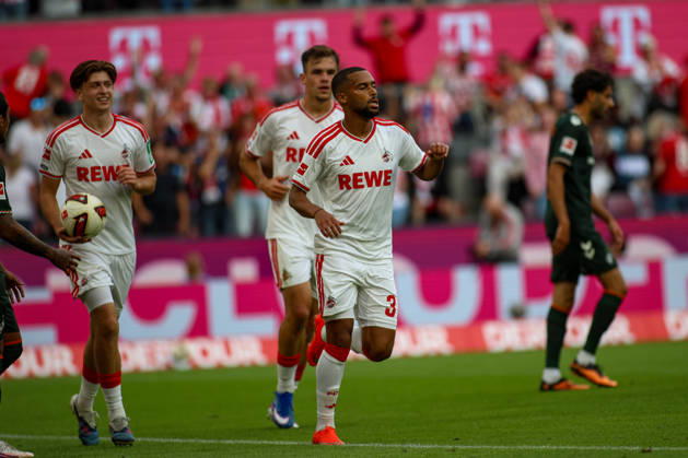 September 12, 2026, GER, Soccer, Men s, Bundesliga, 1. Bundesliga, 2026–2027 Season, 1. FC Köln vs. SV Werder Bremen, Linton Maina of 1. FC Köln celebrates his goal, which made the score 1–0 Copyright: xSvenxHanischx