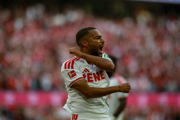 September 12, 2026, GER, Soccer, Men s, Bundesliga, 1. Bundesliga, 2026–2027 Season, 1. FC Köln vs. SV Werder Bremen, Linton Maina of 1. FC Köln celebrates his goal, which made the score 1–0 Copyright: xSvenxHanischx
