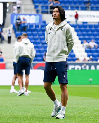 September 12, 2026, SNP Arena, Sinsheim, GER, 1. Bundesliga, TSG Hoffenheim vs. VfB Stuttgart, Koki Machida (Hoffenheim). DFL regulations prohibit any use of photographs as image sequences and or quasi-video. Photo by Hasan Bratic, DeFodi Images
