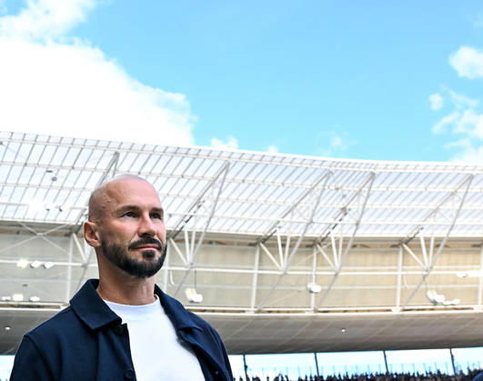 September 12, 2026, SNP Arena, Sinsheim, GER, 1. Bundesliga, TSG Hoffenheim vs. VfB Stuttgart, Coach Christian Ilzer, Hoffenheim. DFL regulations prohibit any use of photographs as image sequences and or quasi-video. Photo by Hasan Bratic, DeFodi Images