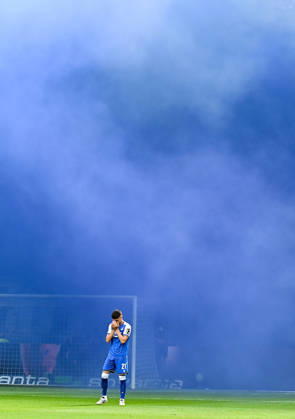 September 12, 2026, SNP Arena, Sinsheim, GER, 1. Bundesliga, TSG Hoffenheim vs. VfB Stuttgart, Albian Hajdari (Hoffenheim). DFL regulations prohibit any use of photographs as image sequences and or quasi-video. Photo by Hasan Bratic, DeFodi Images