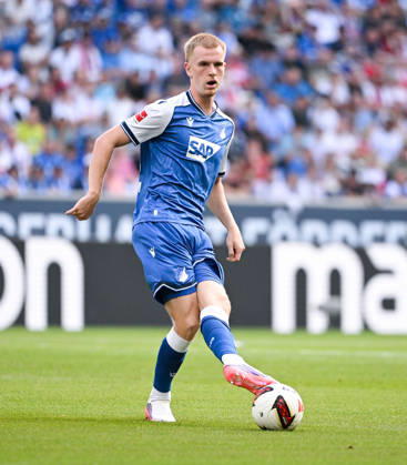 September 12, 2026, SNP Arena, Sinsheim, GER, 1. Bundesliga, TSG Hoffenheim vs. VfB Stuttgart, Mats Rot s Hoffenheim. DFL regulations prohibit any use of photographs as image sequences and or quasi-video. Photo by Hasan Bratic, DeFodi Images