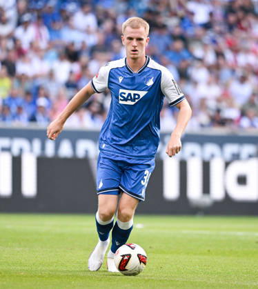 September 12, 2026, SNP Arena, Sinsheim, GER, 1. Bundesliga, TSG Hoffenheim vs. VfB Stuttgart, Mats Rot s Hoffenheim. DFL regulations prohibit any use of photographs as image sequences and or quasi-video. Photo by Hasan Bratic, DeFodi Images