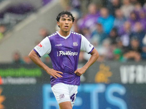 Jonathan Gomez, VfL Osnabrück, 42 GER, VfL Osnabrück vs. Hertha BSC, 2. Bundesliga, Matchday 5, 2026–27 season, Bremer Brücke, Osnabrück, September 13, 2026. DFL regulations prohibit any use of photographs as image sequences and or quasi-video. Photo: HMB Media, Scott W. Coleman Copyright: HMBxMedia xScottxW.xColeman