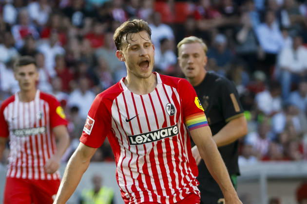 Maximilian Eggestein, SC Freiburg, 08, facial expression, emotion, Germany, soccer, Bundesliga 1, Matchday 3, 2026–2027, SC Freiburg vs. Borussia Mönchengladbach, September 12, 2026, Freiburg im Breisgau, Europa-Park Stadium, Germany Copyright: xGrantxHubbsx