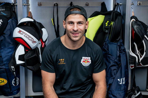 Yasin Ehliz, EHC Red Bull Munich, 42, GER, EHC Red Bull Munich, ice hockey, DEL, Open Locker Room, September 14, 2026. Photo: HMB Media, Heike Feiner Copyright: HMBxMedia HeikexFeiner