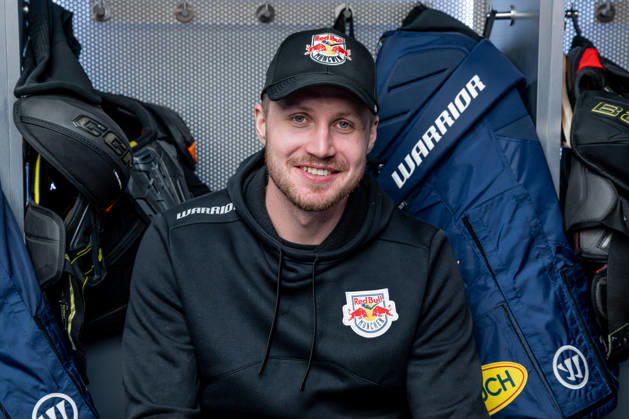 Maximilian Daubner, EHC Red Bull Munich, 70 GER, EHC Red Bull Munich, ice hockey, DEL, Open Locker Room, September 14, 2026. Photo: HMB Media, Heike Feiner Copyright: HMBxMedia HeikexFeiner