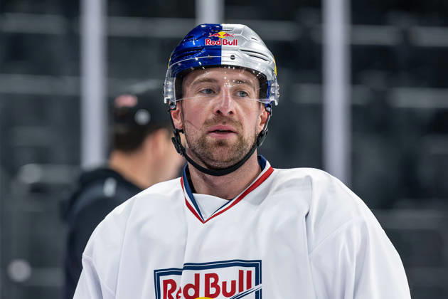 Maximilian Kastner, EHC Red Bull Munich, 93 Portrait GER, EHC Red Bull Munich, ice hockey, training session ahead of the DEL season opener, September 14, 2026. Photo: HMB Media, Heike Feiner Copyright: HMBxMedia HeikexFeiner