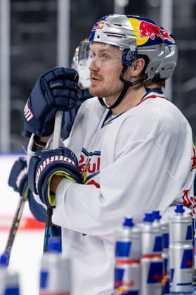 Maximilian Daubner, EHC Red Bull Munich, 70 GER, EHC Red Bull Munich, ice hockey, training session ahead of the DEL season opener, September 14, 2026. Photo: HMB Media, Heike Feiner Copyright: HMBxMedia HeikexFeiner