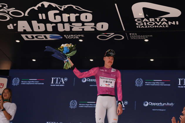 France s Dorian Godon of Netcompany Ineos Cyclamine jersey during the Giro d™Abruzzo, stage 3 from Oricola - Piana del Cavaliere to San Benedetto dei Marsi (159 km) - Abruzzo, Italy - Thursday, September 17, 2026. - cycling. Copyright: xMassimoxPaolone LaPressex
