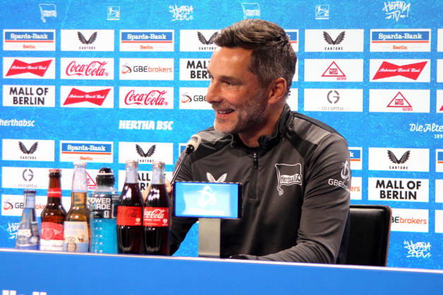 September 17, 2026, Germany, Soccer, Bundesliga 2, Matchday, 2026–2027 Season, Berlin Olympic Stadium, Hertha BSC Press Conference 2, League, DFB and DFL regulations prohibit any use of photographs as image sequences and or quasi-video, Berlin Sportforum, Berlin, Germany Copyright: xNordphotox xEnglerx