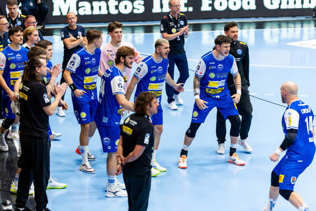 September 18, 2026, GER, Handball, Men, 2026–2027 Season, Opel 1st Division, Matchday 5, ThSV Eisenach vs. THW Kiel: Jannis Schneibel (ThSV Eisenach, 66), Justin Kurch (ThSV Eisenach, 52); 99817 Eisenach, Werner Assmann Hall, Am Sportpark, Thuringia, Germany