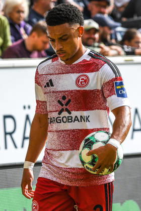 Steven van der Sloot, Fortuna Düsseldorf, 2, Single Frame, Action, September 19, 2026, Aachen, Germany, Soccer, 3rd Division, TSV Alemannia Aachen vs. Fortuna Düsseldorf, Soccer, 3rd Division, TSV Alemannia Aachen vs. Fortuna Düsseldorf, DFB and DFL regulations prohibit any use of photographs as image sequences and or quasi-video xmhx