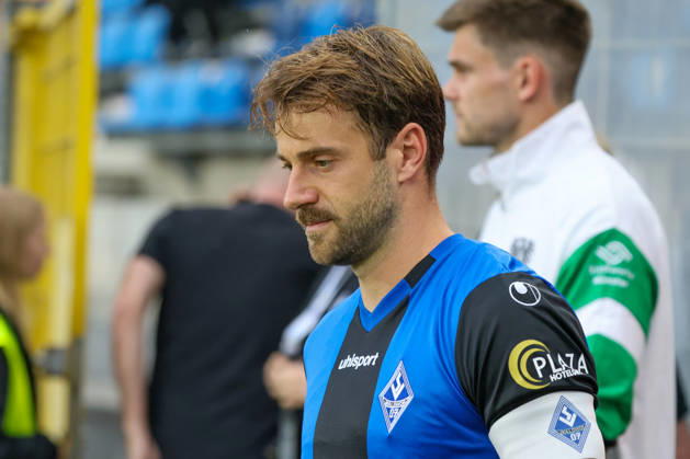 Lukas Klünter, SV Waldhof Mannheim, 24, Soccer 3rd Division, Matchday 7, SV Waldhof Mannheim vs. SC Preußen Münster on September 20, 2026, at Carl Benz Stadium in Mannheim, Germany, 2026, Franz Reindel, Mannheim, Carl Benz Stadium, Germany Copyright: xFranzxReindelx