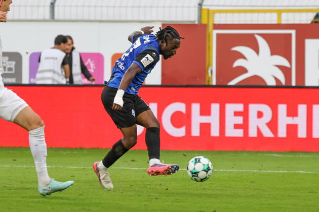 Darnell Keumo, SV Waldhof Mannheim, 17th Soccer 3rd Division, Matchday 7, SV Waldhof Mannheim vs. SC Preußen Münster on September 20, 2026, at Carl Benz Stadium in Mannheim, Germany, 2026; Franz Reindel, Mannheim, Carl Benz Stadium, Germany Copyright: xFranzxReindelx