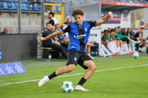Lovis Bierschenk, SV Waldhof Mannheim, 7th Soccer 3rd Division, Matchday 7, SV Waldhof Mannheim vs. SC Preußen Münster on September 20, 2026, at Carl Benz Stadium in Mannheim, Germany, 2026; Franz Reindel, Mannheim, Carl Benz Stadium, Germany Copyright: xFranzxReindelx