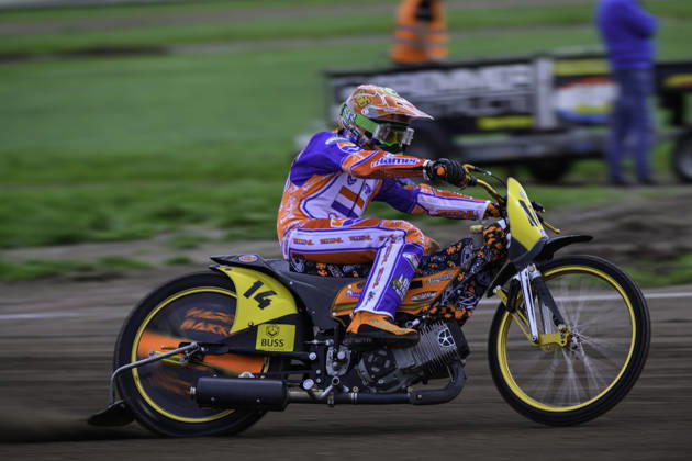 FIM Long Track of Nations 2026 Romano Hummel (14) of the Netherlands practices during the FIM Long Track of Nations 2026 at the Speed Centre Roden in the Netherlands on September 20, 2026. Roden Drenthe Netherlands  Copyright: xMIxNewsx originalFilename:fletcher-fimlongt260920_npQjd.jpg