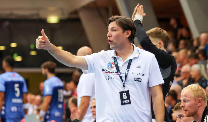 September 24, 2026, Germany, Stuttgart, DHB Cup 2026–2027 Season, TVB Stuttgart vs. HC Erlangen, HCE Coach Johannes Sellin