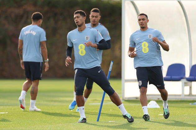 England MD-1 Training, Nations League Jude Bellingham of England during the England MD-1 training session ahead of the 2026 27 UEFA Nations League Group A3 match vs Spain, Tottenham Hotspur Training Ground, Enfield, England on 25 September 2026 Credit: Tiego Grenho Every Second Media Editorial use only. All images are copyright Every Second Media Limited. No images may be reproduced without prior permission. Copyright: xIMAGO EveryxSecondxMediax ESM-2188-0035 TiegoxGrenhox xEveryxSecondxMediax