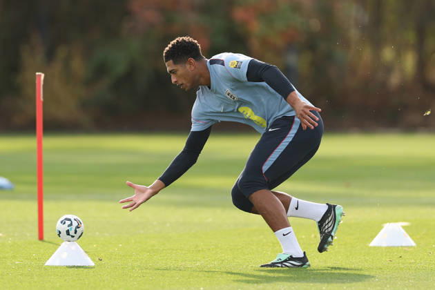 England MD-1 Training, Nations League Jude Bellingham of England during the England MD-1 training session ahead of the 2026 27 UEFA Nations League Group A3 match vs Spain, Tottenham Hotspur Training Ground, Enfield, England on 25 September 2026 Credit: Tiego Grenho Every Second Media Editorial use only. All images are copyright Every Second Media Limited. No images may be reproduced without prior permission. Copyright: xIMAGO EveryxSecondxMediax ESM-2188-0050 TiegoxGrenhox xEveryxSecondxMediax