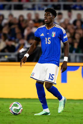 Issa Doumbia of Italy in action during the Nations League football match between Italy and Belgium at Stadio Olimpico in Rome (Italy), September 25, 2026. AndreaxStaccioli