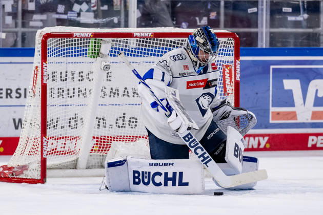 Jonas Stettmer, Goaltender, ERC Ingolstadt, 01 GER, Straubing Tigers vs. ERC Ingolstadt, Ice Hockey, DEL, 2026–2027 Season, Matchday 3, September 25, 2026. Photo: HMB Media, Heike Feiner Copyright: HMBxMedia HeikexFeiner