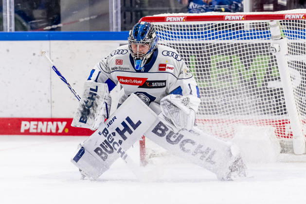 Jonas Stettmer, Goaltender, ERC Ingolstadt, 01 GER, Straubing Tigers vs. ERC Ingolstadt, Ice Hockey, DEL, 2026–2027 Season, Matchday 3, September 25, 2026. Photo: HMB Media, Heike Feiner Copyright: HMBxMedia HeikexFeiner
