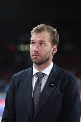 Anton Gavel, FC Bayern Basketball, Head Coach, in a postgame interview, GER, FC Bayern Basketball vs. Alba Berlin, Basketball, easycredit Basketball Bundesliga, Matchday 23, 2026–2027 Season, September 26, 2026, GER, FC Bayern Basketball vs. Alba Berlin, Basketball, easycredit Basketball Bundesliga, Matchday 23, 2026–2027 Season, September 26, 2026, Munich Copyright: xEibner-Pressefoto JennixMaulx EP_JML