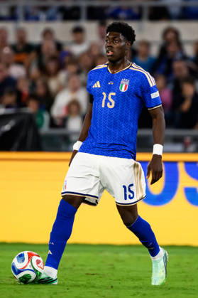 Issa Doumbia of Italy in action during the Nations League football match between Italy and Belgium at Stadio Olimpico in Rome (Italy), September 25, 2026. AndreaxStaccioli