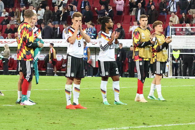 September 27, 2026, xrekx, Soccer UEFA Nations League, Germany vs. Greece, end of the game: Joshua Kimmich, Germany, disappointed, looks disappointed, dejected, Augsburg