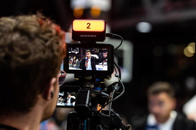 September 27, 2026, GER, BBL, easyCredit Basketball Bundesliga, Chemnitz, Niners Chemnitz vs. Phoenix Hagen, Patrick Fritzsche, DYN commentator, Chemnitz Messe, Chemnitz, Saxony, Germany