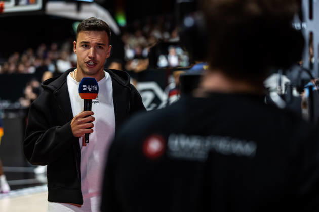 September 27, 2026, GER, BBL, easyCredit Basketball Bundesliga, Chemnitz, Niners Chemnitz vs. Phoenix Hagen, Patrick Fritzsche, DYN commentator, Chemnitz Messe, Chemnitz, Saxony, Germany