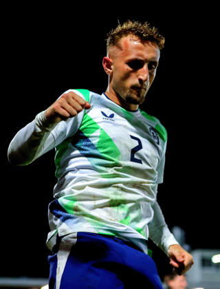 2027 UEFA Under 21 European Qualifier, Munster FA Turner s Cross, Cork 29 9 2026 Republic of Ireland U21, U 21 vs Kazakhstan U21 Ireland s Sam Curtis celebrates after he scores his sides 3rd goal of the match Sam Curtis celebrates after he scores his sides 3rd goal of the match 29 9 2026 Copyright: xx R1594464