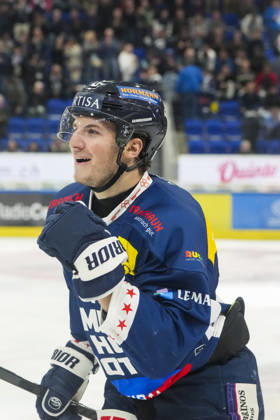October 1, 2026, Quinto, Gottardo Arena, NL HC Ambrì Piotta vs. SCL Tigers 43 Tim Muggli Ambri celebrates his goal Quinto Gottardo Arena Ticino Switzerland Copyright: xJustPictures.ch JarixPestelaccix jp-en-JaPe-JP6_JAr_NL_HCAP_SCL_01Ott2026_000115