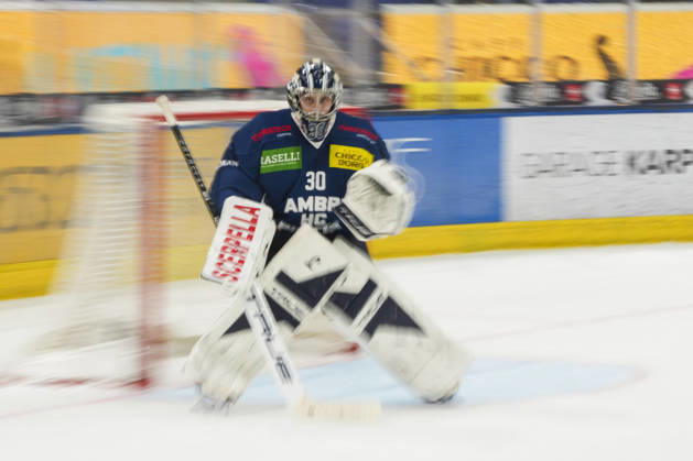 October 1, 2026, Quinto, Gottardo Arena, NL HC Ambri Piotta vs. SCL Tigers 30, goaltender Philip Wuthrich, Ambri Quinto, Gottardo Arena, Ticino, Switzerland Copyright: xJustPictures.ch JarixPestelaccix jp-en-JaPe-JP6_JAr_NL_HCAP_SCL_01Ott2026_000143