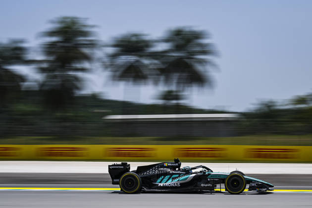 F1 - BAHRAIN GRAND PRIX IN MALAYSIA 2026 63 RUSSELL George (gbr), Mercedes AMG F1 Team W17, action during the 2026 Formula 1 Bahrain Grand Prix in Malaysia, 16th round of the 2026 Formula One World Championship, WM, Weltmeisterschaft from October 2 to 4, 2026 on the Sepang International Circuit, in Sepang, Malaysia - SepangMalaysia Copyright: xALBERTOxVIMERCATIx