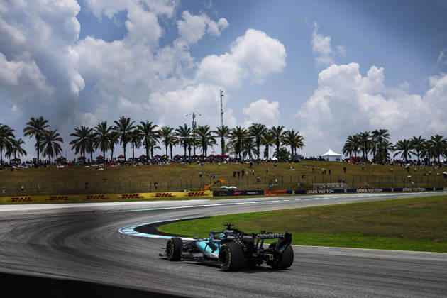 F1 - BAHRAIN GRAND PRIX IN MALAYSIA 2026 63 RUSSELL George (gbr), Mercedes AMG F1 Team W17, action during the 2026 Formula 1 Bahrain Grand Prix in Malaysia, 16th round of the 2026 Formula One World Championship, WM, Weltmeisterschaft from October 2 to 4, 2026 on the Sepang International Circuit, in Sepang, Malaysia - SepangMalaysia Copyright: xEricxAlonsox