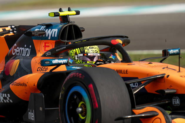 FORMULA 1 BAHRAIN GRAND PRIX IN MALAYSIA 2026 Lando Norris (GBR) 1 McLaren in practice during the Formula 1 Gulf Air Bahrain Grand Prix in Malaysia 2026, Round 16 of the 2026 Formula 1 World Championship, WM, Weltmeisterschaft from 2nd - 4th October 2026 at Sepang International Circuit, Sepang, Malaysia. Credit: Robbie Hoad Every Second Media Editorial use only. All images are copyright Every Second Media Limited. No images may be reproduced without prior permission. Copyright: xIMAGO EveryxSecondxMediax ESM-2195-0271 RobbiexHoadx xEveryxSecondxMediax