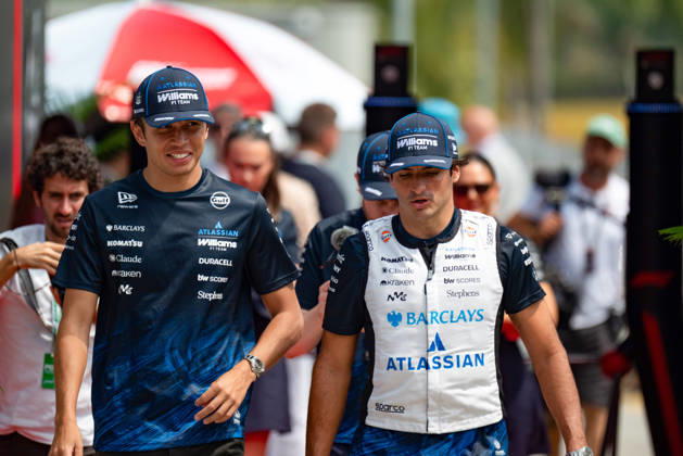 IPA89227822 - Alexander Albon (THA) and Carlos Sainz Jr. (ESP) - Atlassian Williams F1 Team during practice sessions for the 2026 Formula 1 Gulf Air Bahrain Grand Prix in Malaysia at the Sepang International Circuit in Sepang, Malaysia. Round 16 of 23 of the 2026 FIA Formula One World Championship, WM, Weltmeisterschaft held October 2–4, 2026. The race was moved from Bahrain to Malaysia and held at the Sepang International Circuit during the 2026 Bahrain Grand Prix in Malaysia, part of the Formula 1 Championship, on October 2, 2026. Copyright: xSrinivasaxKrishnanx xAlessioxDexMarcox xAvens-images.com AvensImages IPAxSportx xx IPA89227822