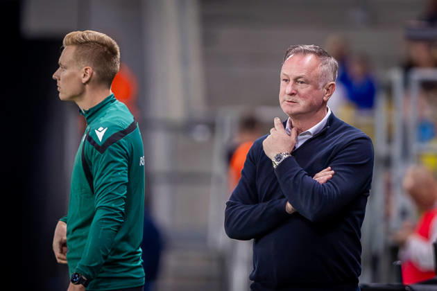 UKRAINE - NORTHERN IRELAND Head coach of Northern Ireland Michael O Neill during UEFA Nations League - League B - Group B2 - Matchday 3 - football match between Ukraine and Northern Ireland. Anton Malatinsky Stadium, City Arena, Trnava, Slovakia, October 02, 2026. Photo by Branislav Racko Copyright: xx 080A9452