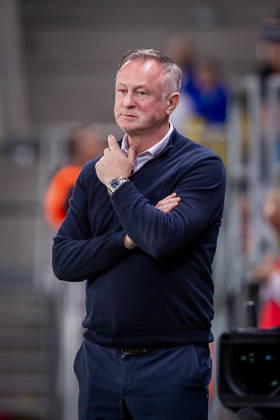 UKRAINE - NORTHERN IRELAND Head coach of Northern Ireland Michael O Neill during UEFA Nations League - League B - Group B2 - Matchday 3 - football match between Ukraine and Northern Ireland. Anton Malatinsky Stadium, City Arena, Trnava, Slovakia, October 02, 2026. Photo by Branislav Racko Copyright: xx 080A9448