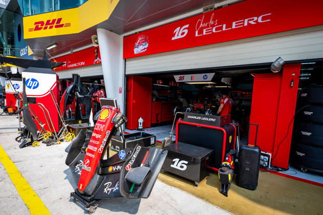 MOTORSPORTS - Formula 1 - 2026 Bahrain Grand Prix in Malaysia Photo by IPA ABACAPRESS.COM89249230 - Scuderia Ferrari HP during Saturday s practice sessions for the 2026 Formula 1 Gulf Air Bahrain Grand Prix in Malaysia at the Sepang International Circuit in Sepang, Malaysia. Round 16 of 23 in the 2026 FIA Formula One World Championship, WM, Weltmeisterschaft held October 2–4, 2026. The race was moved from Bahrain to Malaysia and held at the Sepang International Circuit during the 2026 Bahrain Grand Prix in Malaysia, part of the Formula 1 Championship, on October 3, 2026. Copyright: xIPAxSport ABACAx
