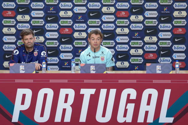 Soccer, Nations League Portugal vs. Norway, Nations League Porto, Portugal 20261003 Norway s Patrick Berg during a press conference ahead of training at Estádio do Dragão on the day of the match against Portugal. Photo: Lise Aserud, NTB, Porto, Portugal. EDITORIAL USE ONLY. RESTRICTED USE FOR BETTING COMPANIES. Copyright: xLisexAserudxx xNTBx