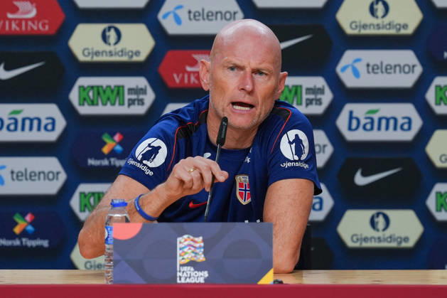 Soccer, Nations League: Portugal vs. Norway, Nations League, Porto, Portugal, October 3, 2026. National team coach Stale Solbakken during a press conference ahead of training at Estádio do Dragão on the day of the match against Portugal. Photo: Lise Aserud, NTB, Porto, Portugal. EDITORIAL USE ONLY. RESTRICTED USE FOR BETTING COMPANIES. Copyright: xLisexAserudxx xNTBx
