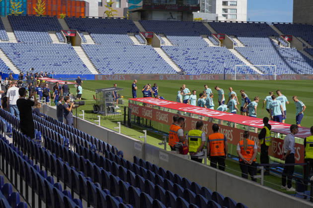 Soccer, Nations League Portugal vs. Norway, Nations League Porto, Portugal 20261003 The Norwegian national team during training at Estádio do Dragão on the day of the match against Portugal. Photo: Lise Aserud, NTB, Porto, Portugal. EDITORIAL USE ONLY. RESTRICTED USE FOR BETTING COMPANIES. Copyright: xLisexAserudxx xNTBx