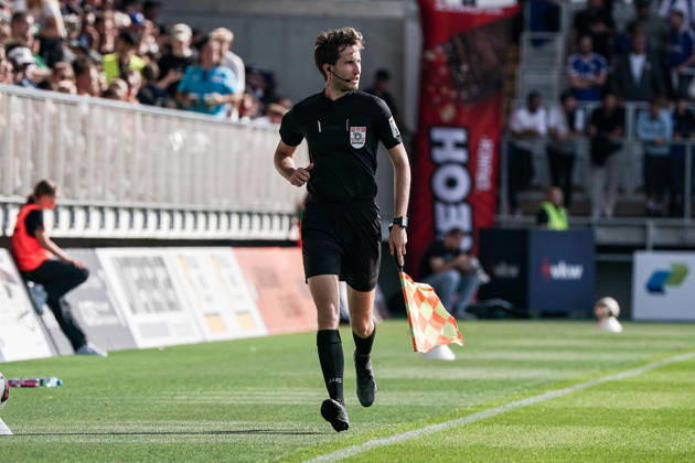 Soccer Austria Friendly Match 2025 2026 03 10 2026 SC Austria Lustenau vs. FC Schalke 04 SUN MINIMEAL Arena Lustenau, Austria Linesman Jonas Mayrhofer Copyright: xLUKAxKOLANOVICx