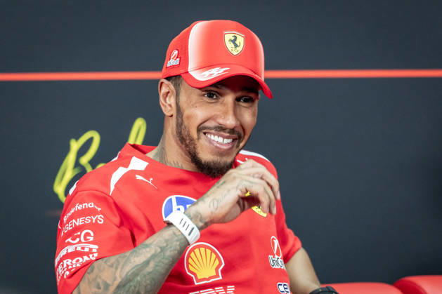 2026 Formula One Bahrain Grand Prix Sepang Circuit, Kuala Lumpur, Malaysia. 3.October.2026; Lewis Hamilton of Great Britain and Scuderia Ferrari HP during the press conference, PK, Pressekonferenz Formula One Bahrain Grand Prix Kuala Lumpur Sepang Circuit Malaysia Copyright: xJayxHiranox