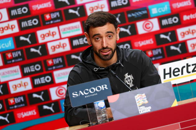Porto, Portugal, October 3: Bruno Fernandes of Portugal during the press conference ahead of the UEFA Nations League 2026–27 League Phase Matchday 4 match between Portugal and Norway at Estádio do Dragão in Porto, Portugal Copyright: HMBxMedia JoaquimxFerreira